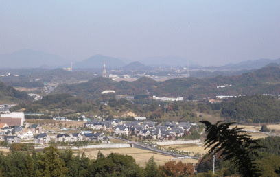 立花山城からの眺め（宗像方面）